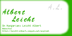 albert leicht business card